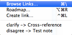 Map View: Link pop-up menu Map View: Link pop-up menu