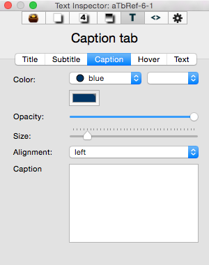 Caption tab Caption tab