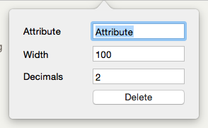 Column view, column format pop-up Column view, column format pop-up