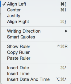 Text sub-menu Text sub-menu