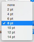 Paragraph Spacing pop-up list Paragraph Spacing pop-up list