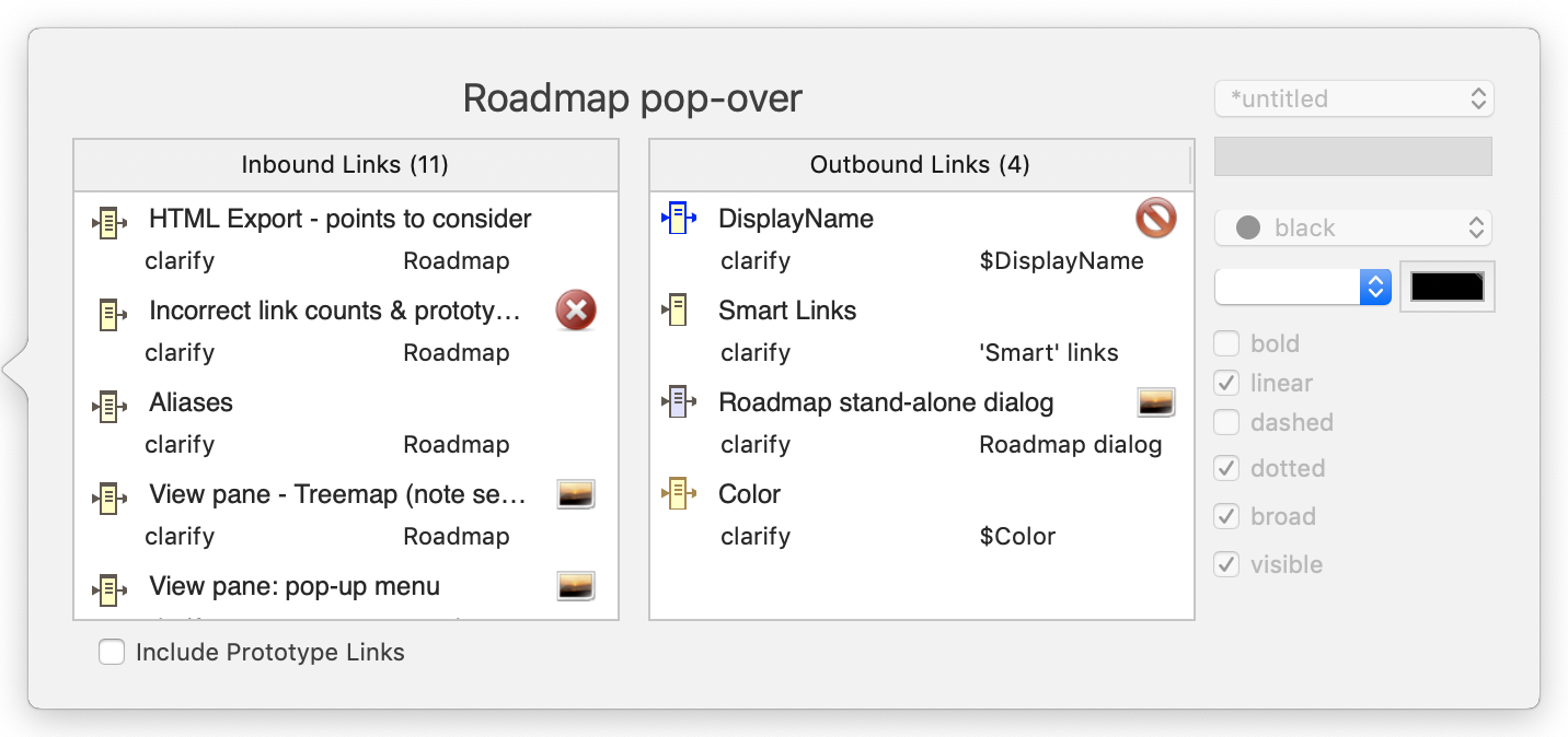 Roadmap pop-over