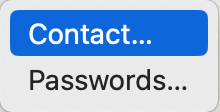 Autofill sub-menu Autofill sub-menu