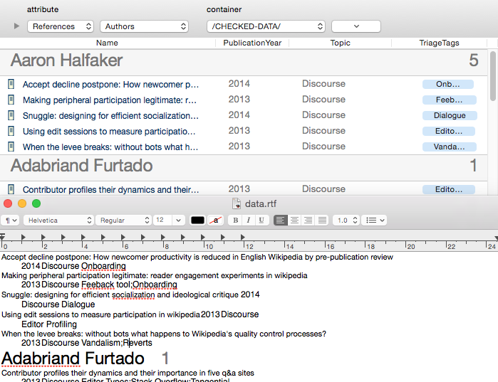 Attribute Browser Export Attribute Browser Export