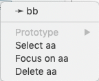 Hyperbolic view context menu. Hyperbolic view context menu.