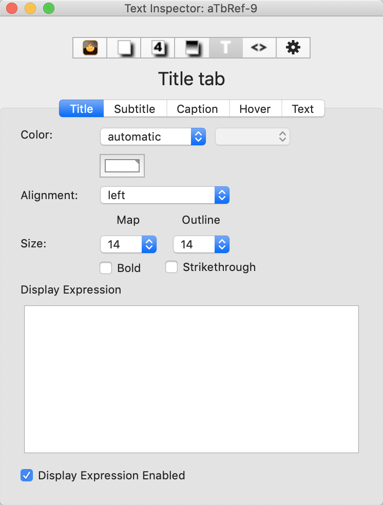 Text Inspector Text Inspector