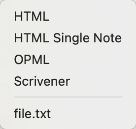 Built-in Templates sub-menu Built-in Templates sub-menu