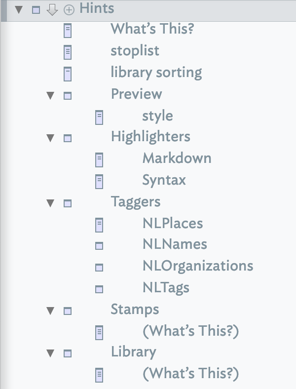 The stoplist note The stoplist note
