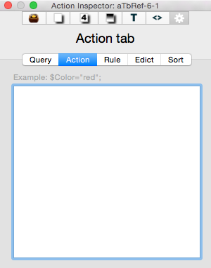 Action tab Action tab