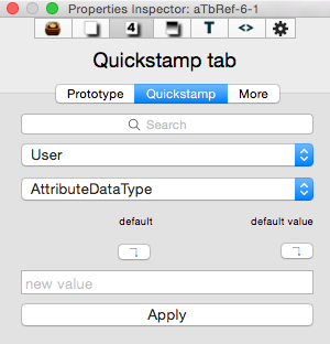 Quickstamp tab