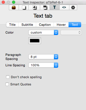 Text tab Text tab