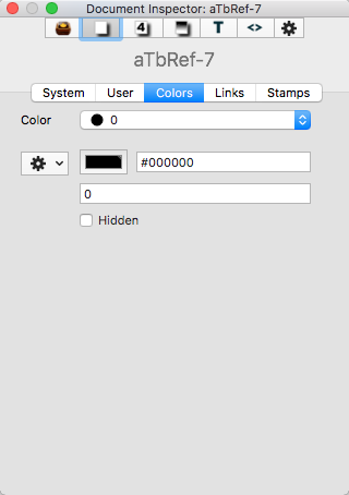 Colors tab Colors tab