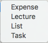 Composites sub-menu Composites sub-menu