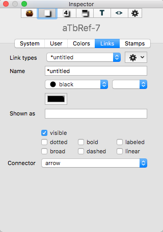 Links tab Links tab