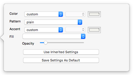 Outline Properties pop-over Outline Properties pop-over