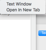 Find Results context menu Find Results context menu