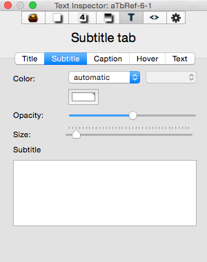Subtitle tab Subtitle tab