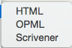 Built-in Templates sub-menu Built-in Templates sub-menu
