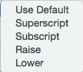 Baseline menu Baseline menu