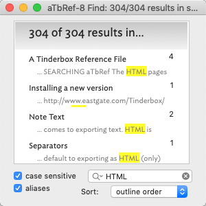 Find results pop-over Find results pop-over