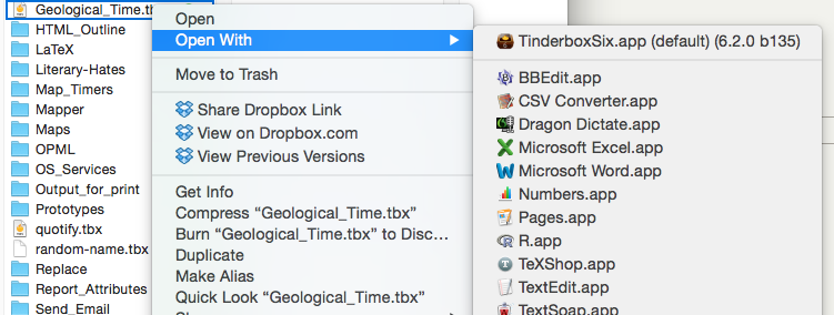 Tinderbox files do not have a Tinderbox icon