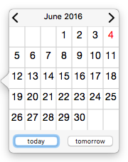 Date picker pop-over Date picker pop-over