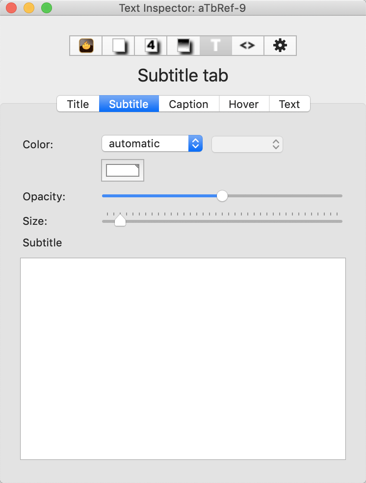 Subtitle tab Subtitle tab