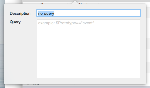 Attribute Browser Query pop-up Attribute Browser Query pop-up