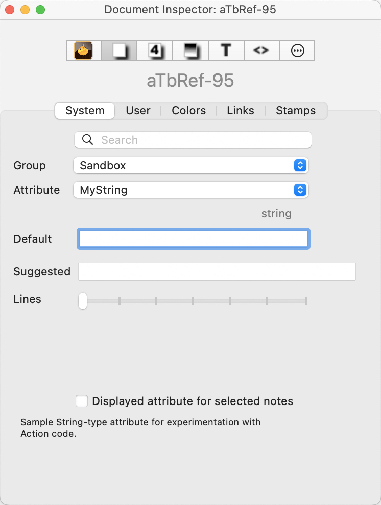System tab System tab