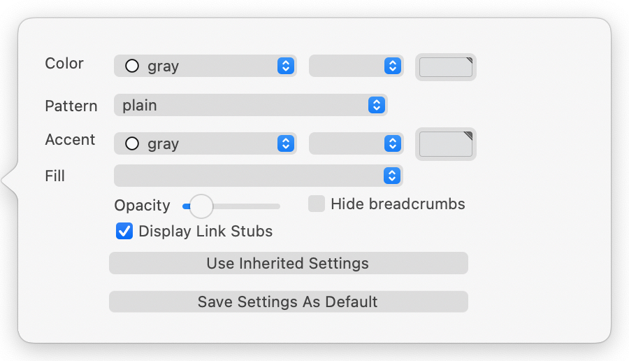 Map Settings pop-over Map Settings pop-over