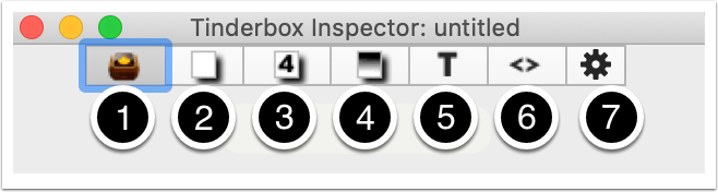 Tinderbox's Inspector - primary Inspector Tabs
