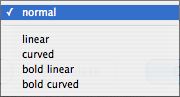 Style popup menu
