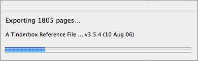 Export HTML dialog Export HTML dialog