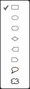 Shape sub-menu Shape sub-menu